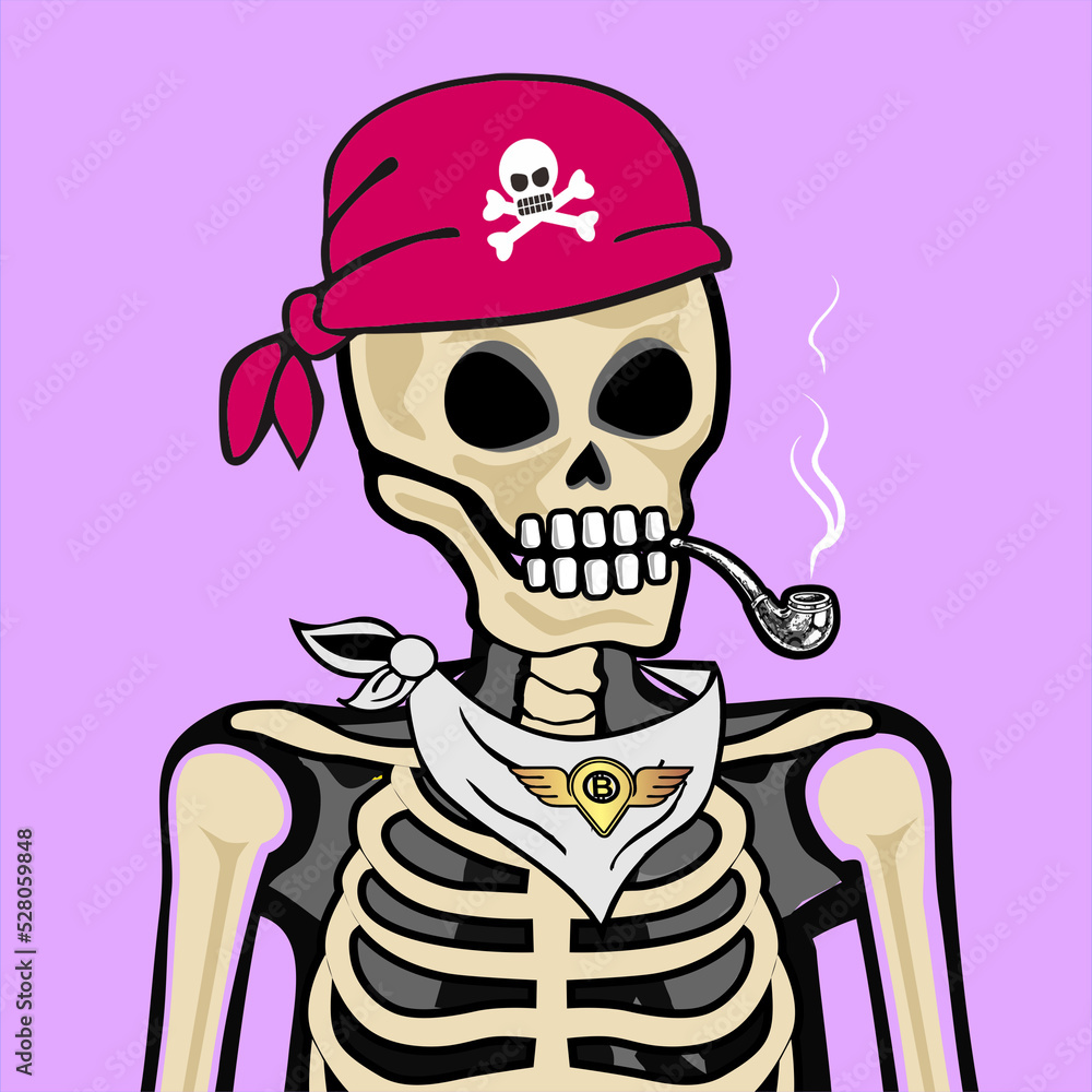 Skull Art, action figure of Skull with different fashion property used posses on colorfull background Skull Art, action figure of Skull with different fashion property used posses on colorfull background