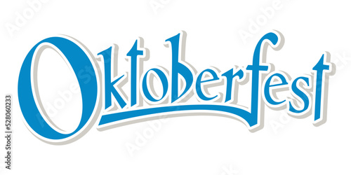 Oktoberfest handwritten lettering. Beer Festival vector banner. Design template celebration.