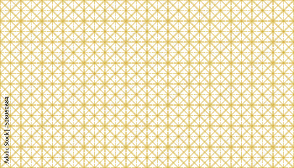 gold geomatric pattern stripes, white background and seamless. Beautiful, elegant mesh pattern, rhombus pattern. repeatable background with vector design
