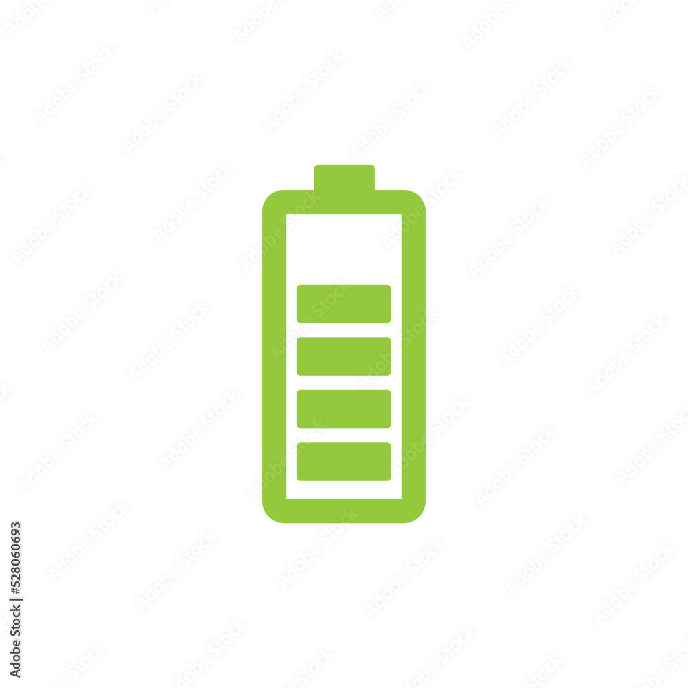 Cellphone battery charging bar vector flat icon, 80%. Cellphone battery charging bar vector flat icon, 80%.