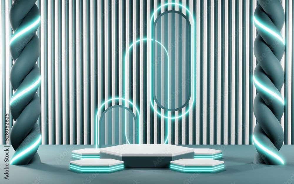 3D rendering of blank product background for cream cosmetics Modern blue pastel podium background 3D rendering of blank product background for cream cosmetics Modern blue pastel podium background