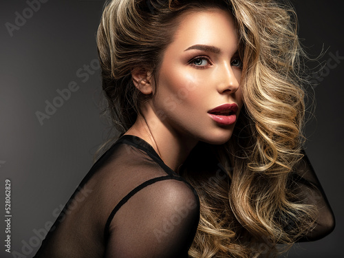 Konstfotografi Portrait of a  beautiful woman with a long hair
