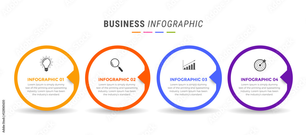 Business infographic template design icons 4 options or steps Business infographic template design icons 4 options or steps
