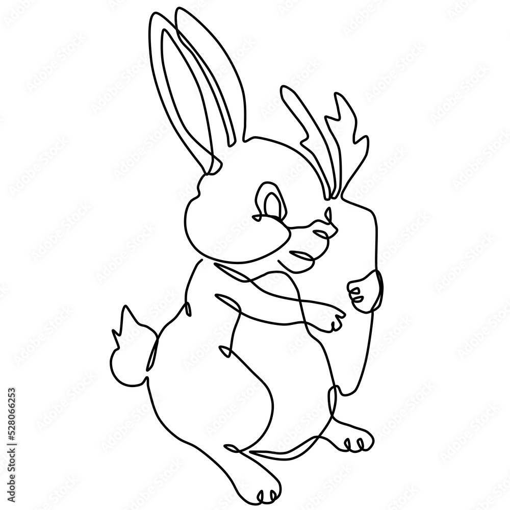 Fototapeta premium rabbit with carrot
