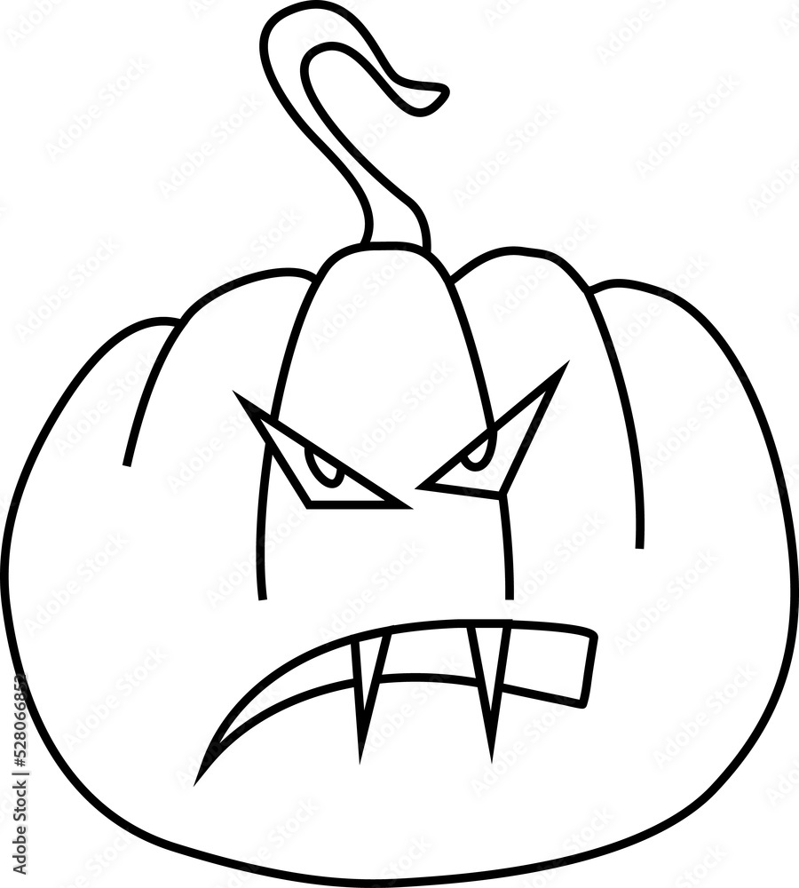 Pumpkin face. Monster. Pumpkin for Halloween. Sketch of a pumpkin. Happy Halloween. Elements for fall decor and Halloween invitation. Pumpkin face. Monster. Pumpkin for Halloween. Sketch of a pumpkin. Happy Halloween. Elements for fall decor and Halloween invitation.
