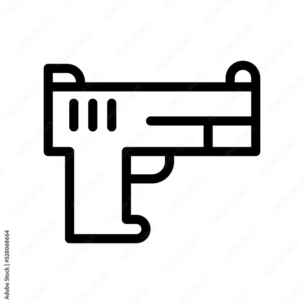 gun line icon illustration vector graphic 