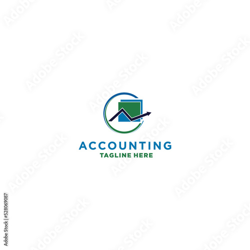 Accounting financial Logo Design vector