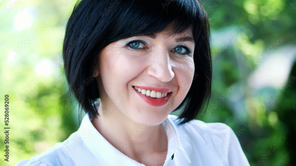 Portrait of pleasant smiling, Happy beautiful real 40 years old woman. High quality photo Portrait of pleasant smiling, Happy beautiful real 40 years old woman. High quality photo