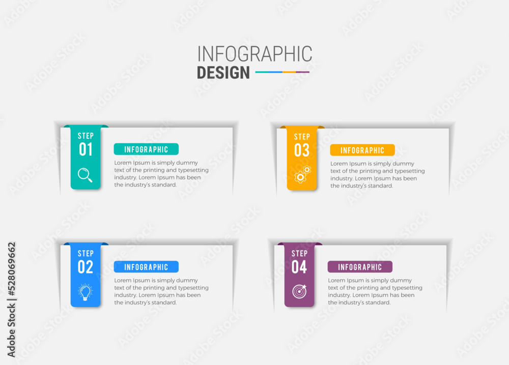 Steps infographic design