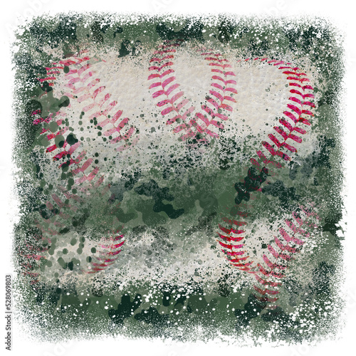 Camouflage and Baseball Background