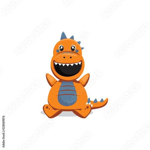 Dino costume illustration design vector