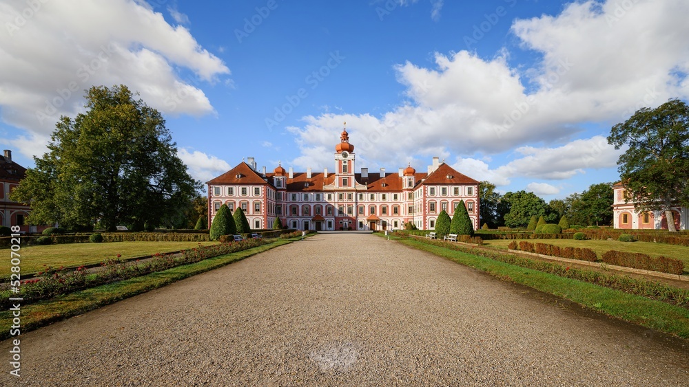 Castle Mnichovo Hradiste. Originally a Renaissance chateau rebuilt in Baroque style, Bohemian Paradise region, Czech Republic, Europe