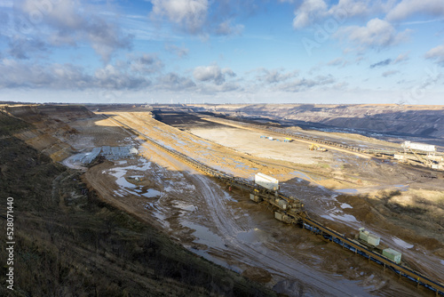 panorama of opencast mine in germany, garzweiler