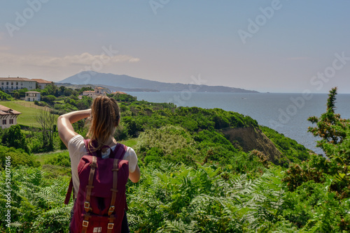 woman in the mountains