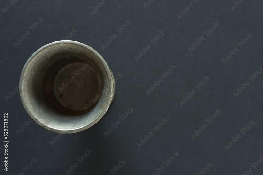 old metallic wine cup