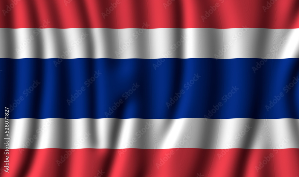 Waving Thailand Flag in beautiful 3d Illustration Waving Thailand Flag in beautiful 3d Illustration