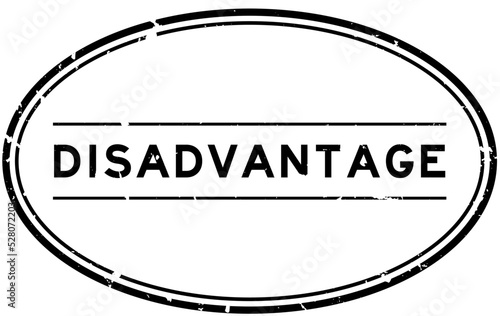 Grunge black disadvantage word rubber seal stamp on white background