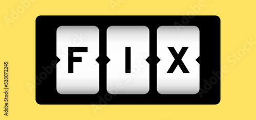 Black color in word fix on slot banner with yellow color background