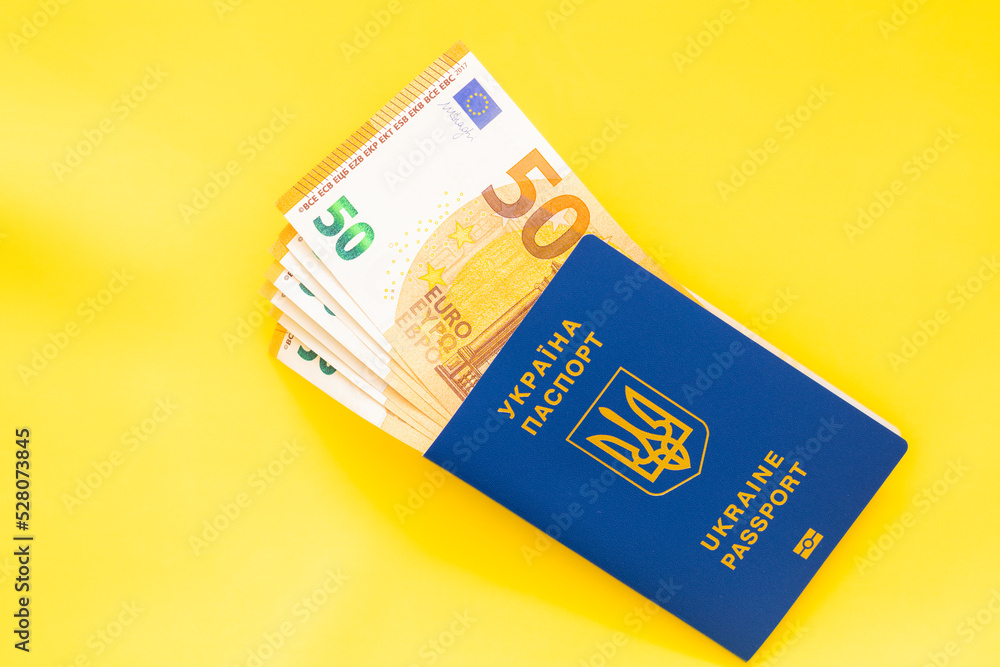 ukrainian passports and 50 euro banknotes ukrainian passports and 50 euro banknotes