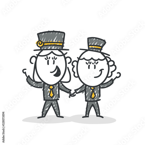 Strichfiguren / Strichmännchen: Hochzeitspaar, homosexuell, lgbtqia+. (Nr. 831)