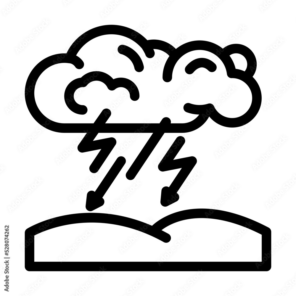 stormy weather line icon vector. stormy weather sign. isolated contour symbol black illustration stormy weather line icon vector. stormy weather sign. isolated contour symbol black illustration