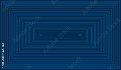 Abstract receding deep corridor background, ultramarine and blue