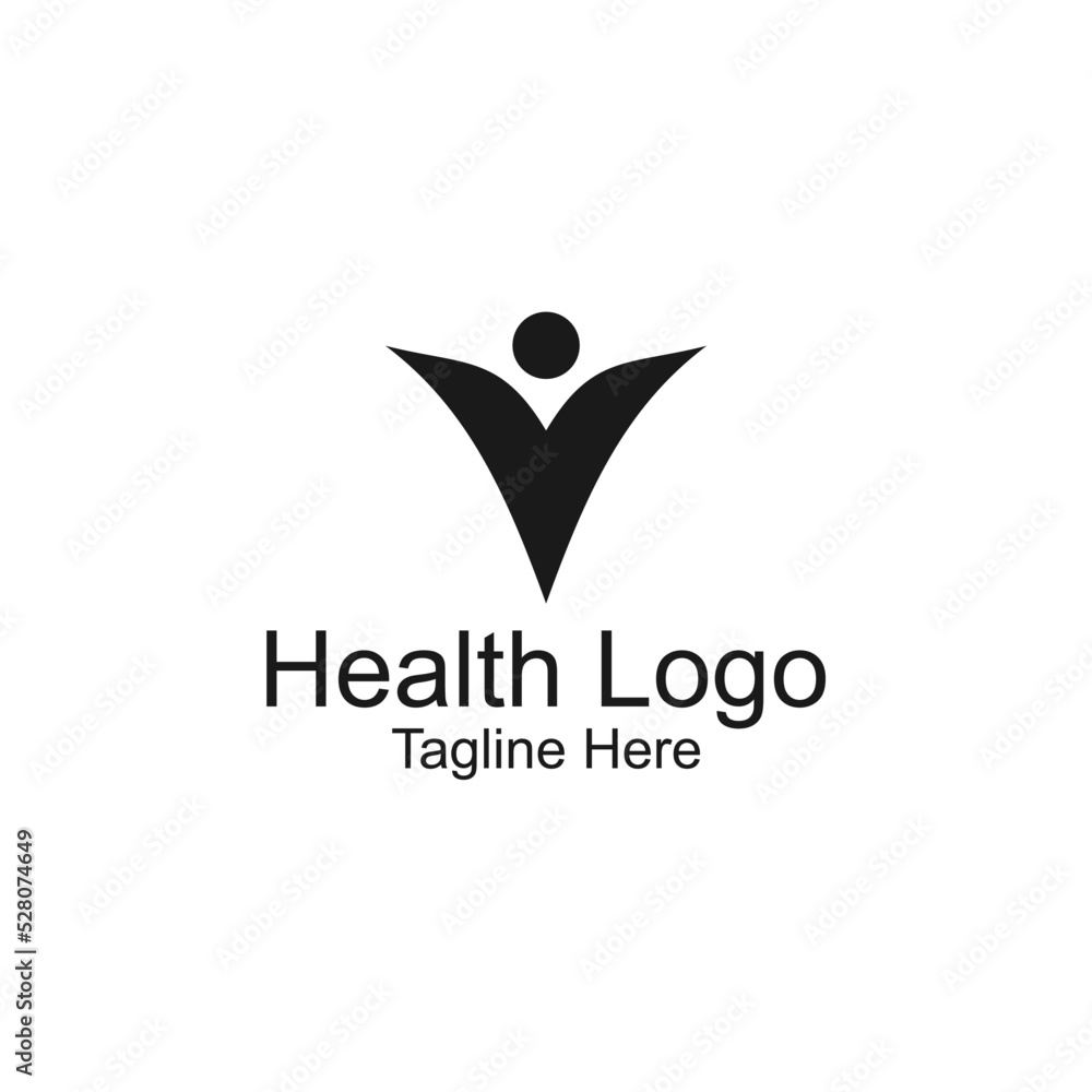 letter v human health logo design letter v human health logo design
