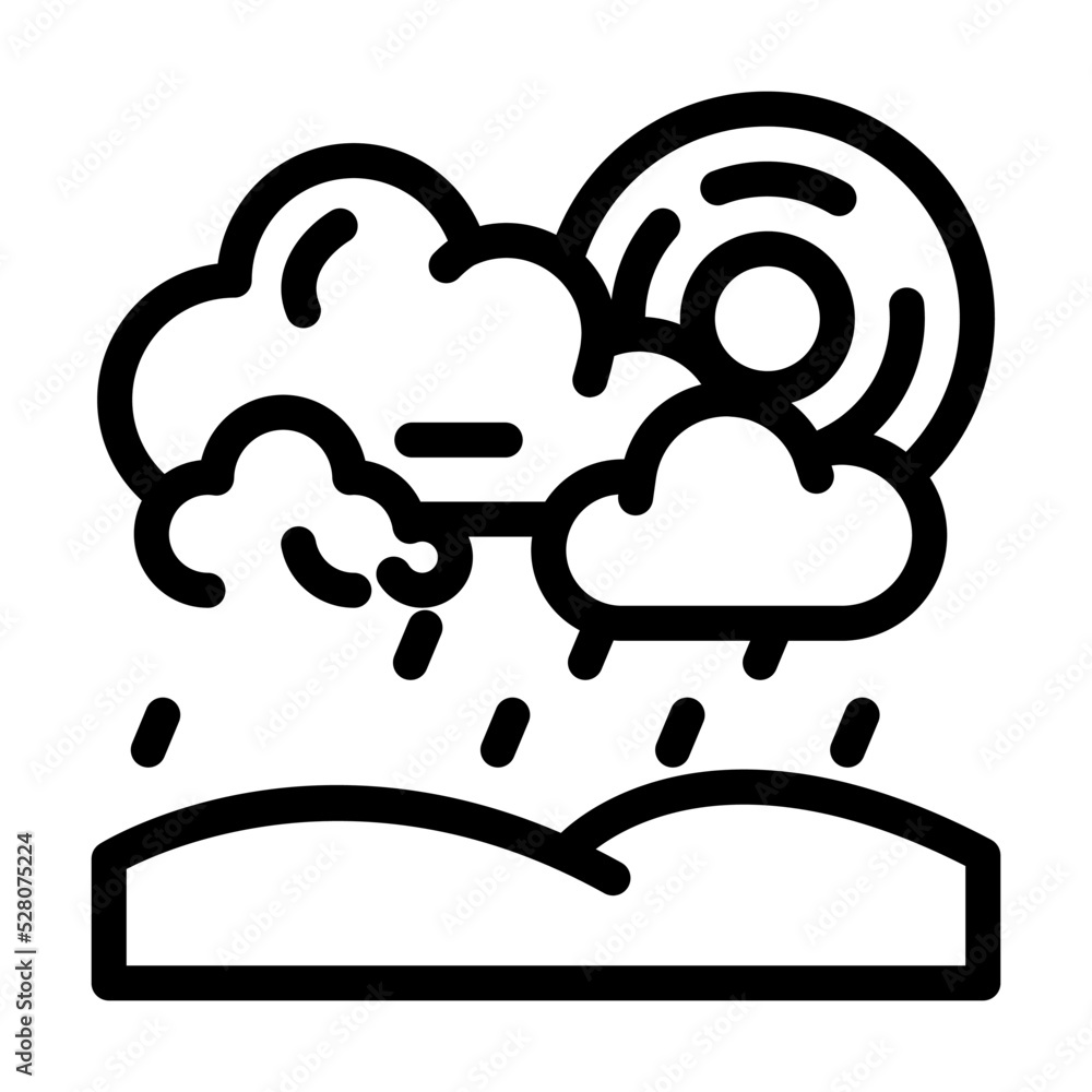 drizzle weather line icon vector. drizzle weather sign. isolated contour symbol black illustration drizzle weather line icon vector. drizzle weather sign. isolated contour symbol black illustration