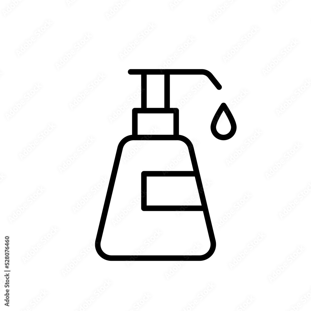 Fototapeta premium Liquid soap dispenser icon. Hand sanitizer bottle - vector icon 