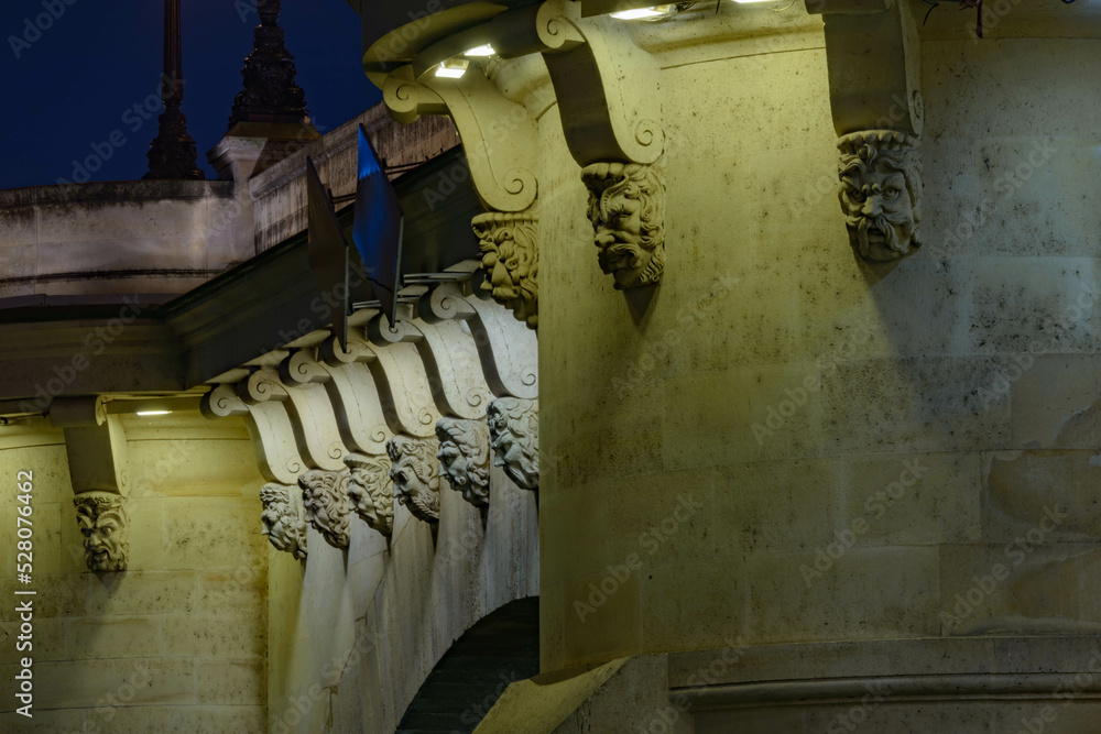 Mascarons of Pont Neuf Paris France