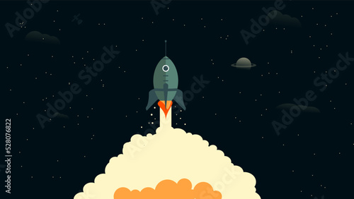 rocket in space