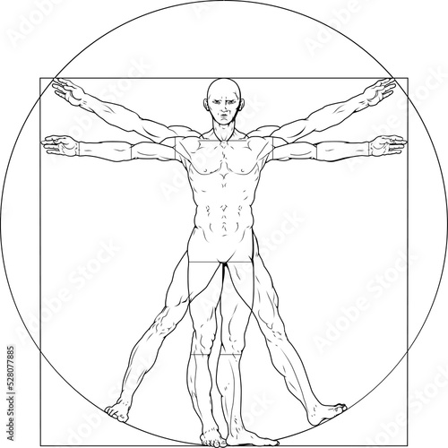 Tableau sur toile Vitruvian man