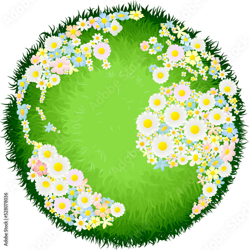 Floral flower globe concept