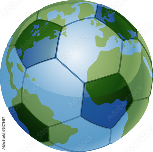 World globe soccer ball con...