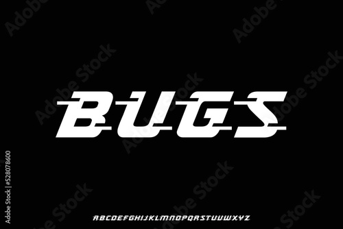 Modern futuristic glitch or bugs font vector