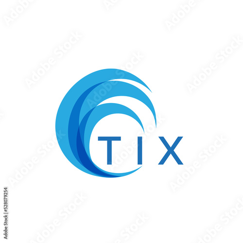 TIX letter logo. TIX blue image on white background. TIX Monogram logo design for entrepreneur and business. TIX best icon.
 photo