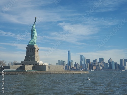 Statue of Liberty CityScape Sunny