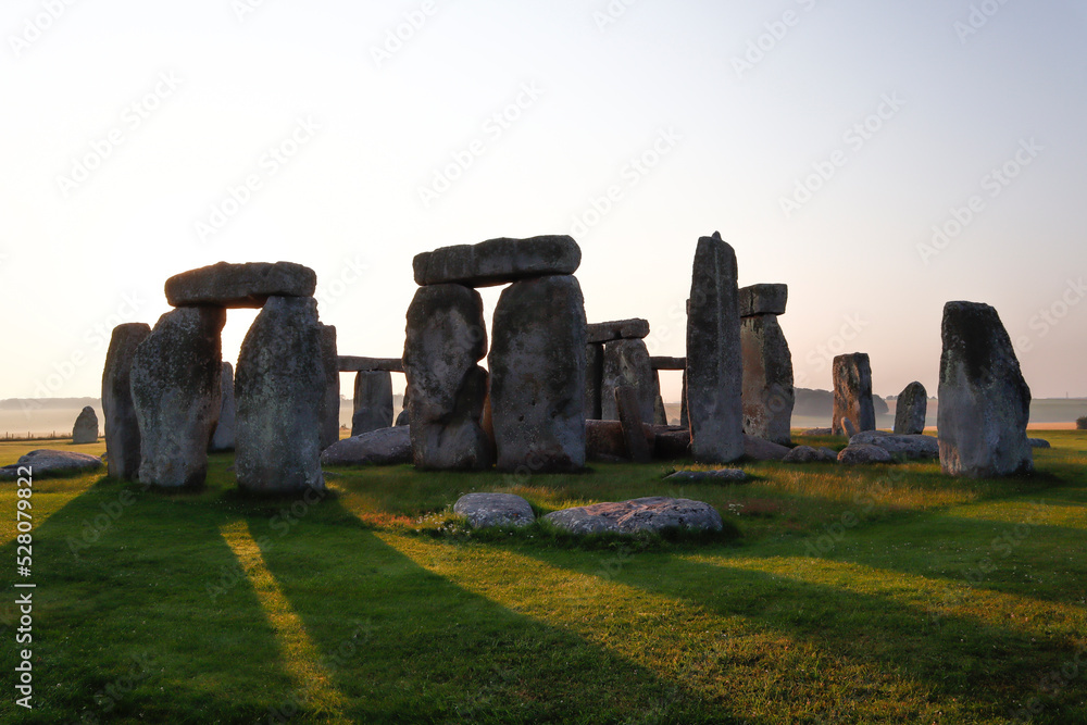 Stonehenge rocks outside sunrise mornings