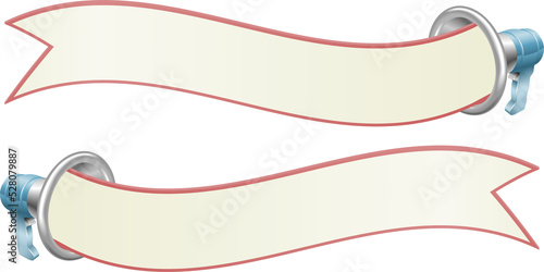 Megaphone banner illustration