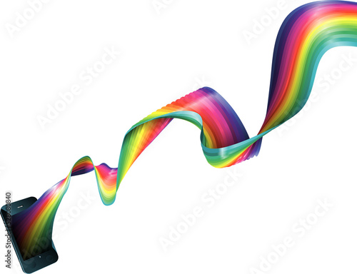 Smart phone rainbow background