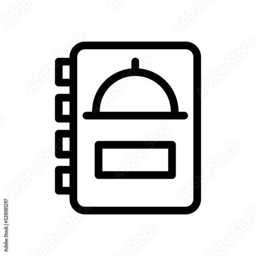 food menu line icon illustration vector graphic 