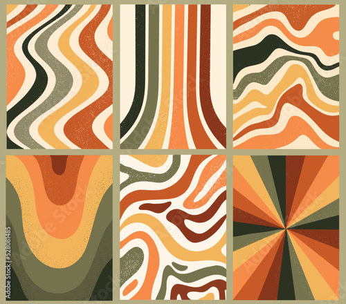 set of groovy backgrounds, wallpaper, for posters, prints, cards, social media templates, etc. EPS 10