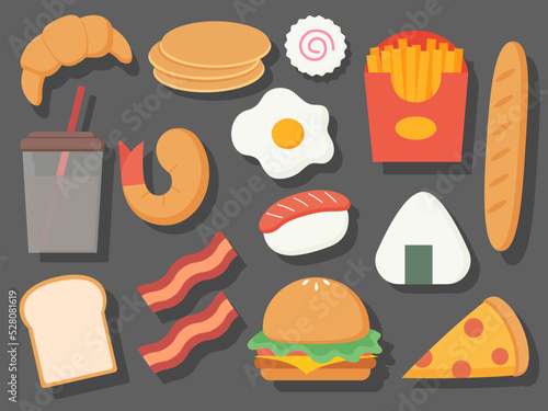 Hand drawn food illustration collection