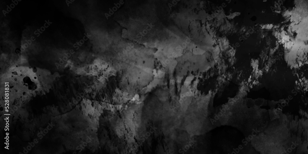 Elegant black background vector illustration with vintage grunge texture and dark gray charcoal color paint. High resolution Concrete and Cement background.