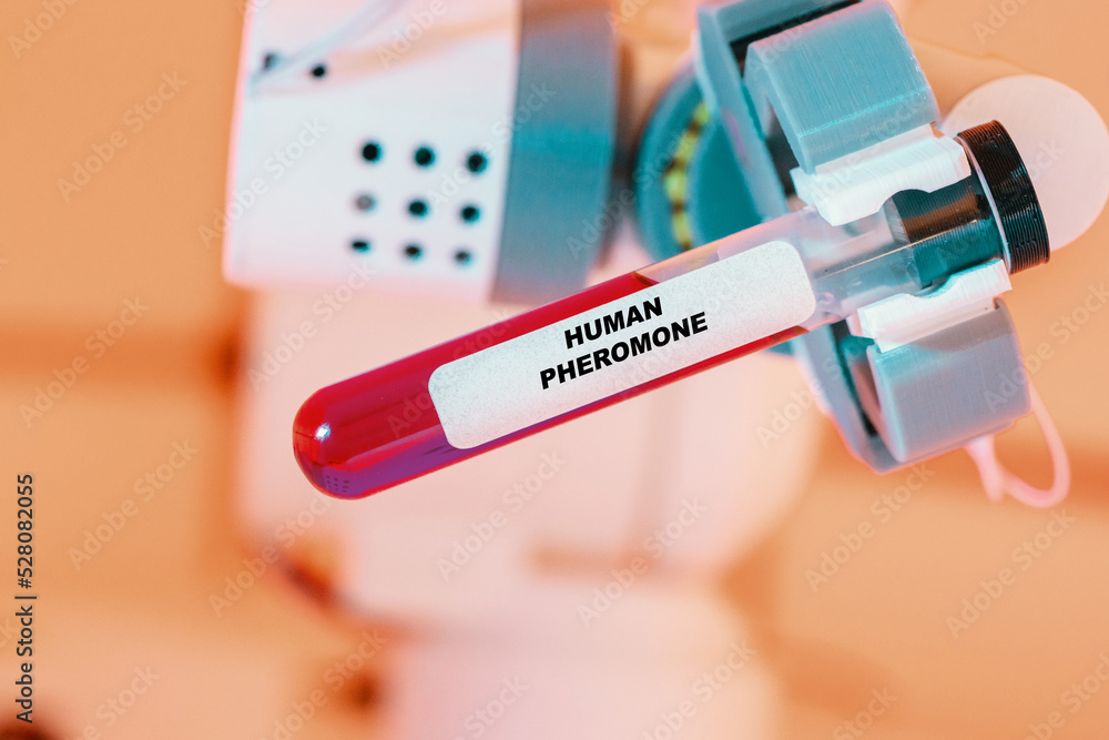 Human Pheromone In test tube in biochemical lab