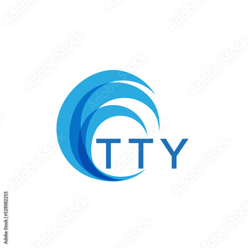 TTY letter logo. TTY blue image on white background. TTY Monogram logo design for entrepreneur and business. TTY best icon.
