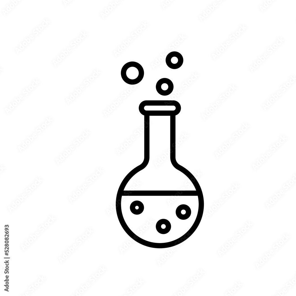 round flask, chemical vessel - vector icon round flask, chemical vessel - vector icon