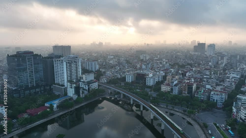 Aerial view of Hanoi city in morning, Vietnam. Aerial view of Hanoi city in morning, Vietnam.