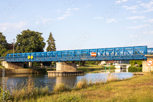 Bridge across the river aisne Picardy france