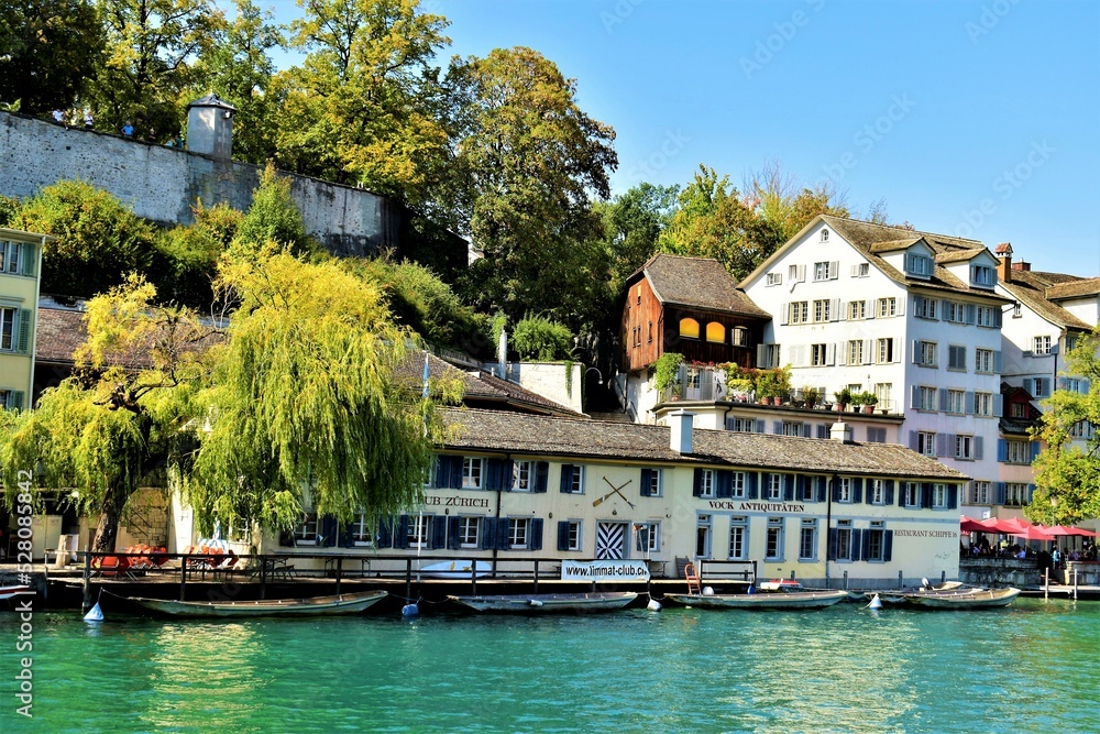Architecture on Zurich river